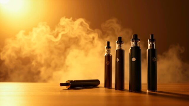 Vape devices with smoke