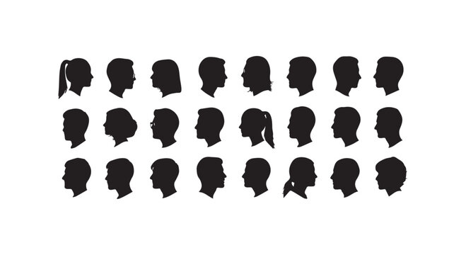 A collection of black and white circular objects arranged in a grid pattern for visual analysis