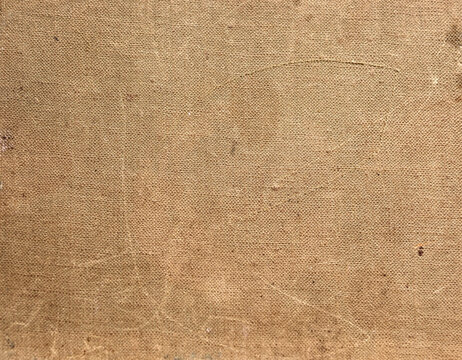 Macro Texture of Weathered Vintage Book Envelope, Scratched Old Book Cover Fabric, Distressed Brown Textile Background for Scrapbooking
