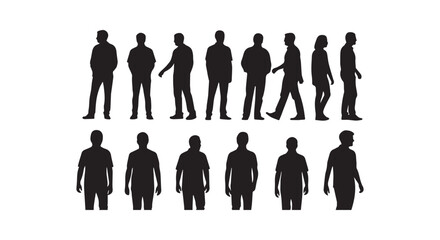 A collection of chess pieces arranged on a board with black and white figures in a standard setup © Vector Stock