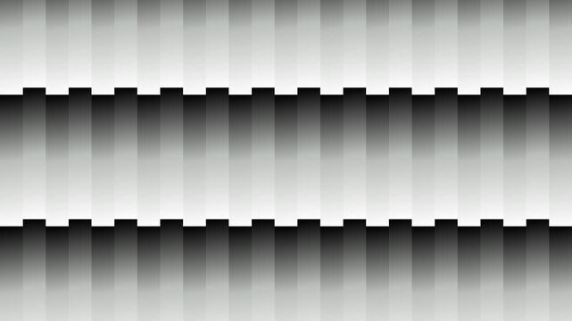 Abstract grayscale geometric grid with repeating vertical panels, minimal seamless pattern loop