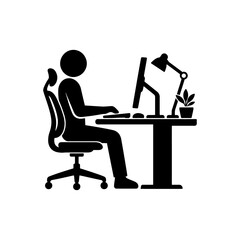 Fototapeta premium Efficient Workspace Ergonomic Productivity Icon