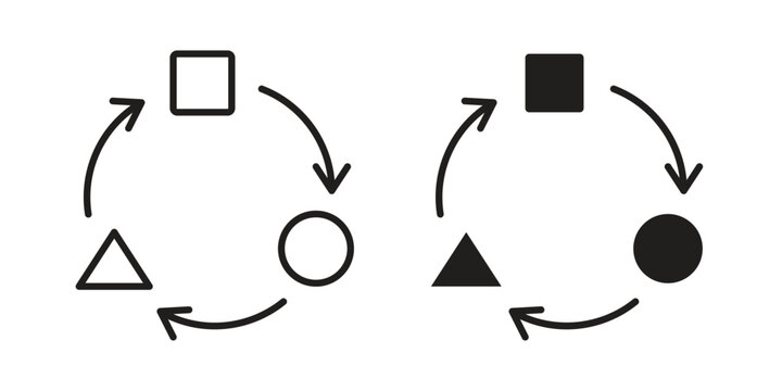 Adaptation icon set. black Illustration for graphic and web design.