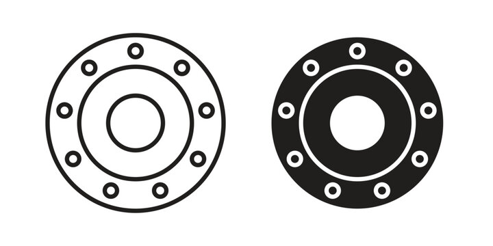 Car bearing icon set. black Illustration for graphic and web design.