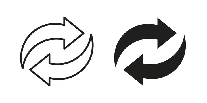 Converter icon set. black Illustration for graphic and web design.