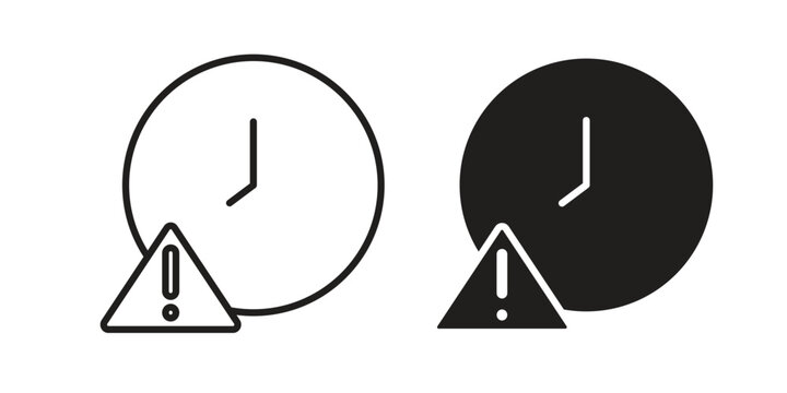 Expiry icon set. black Illustration for graphic and web design.