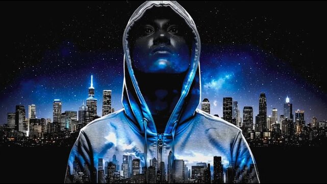 Hacker are planning to hack and attack networks and cyber security systems..Smart Innovation city with connection cyber security network reciprocity over the cityscape . future wireless digital city
