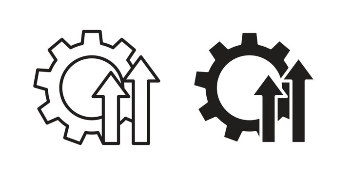 Upgrade icon set. black Illustration for graphic and web design.