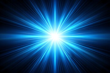 Obraz premium Blue flash on a black background. Flying magical blue dus