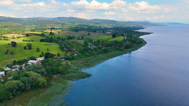 Stunning Panorama of Sapanca Waterfront and Popular Tourist Destination in Sakarya