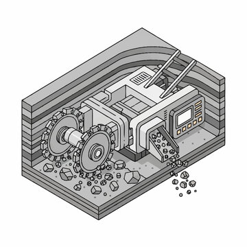 Industrial Machine Gears and Conveyor System.