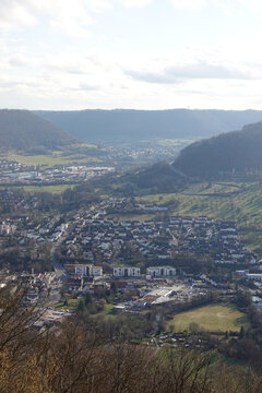 A panoramic view of Geislingen an der Steige town, Germany