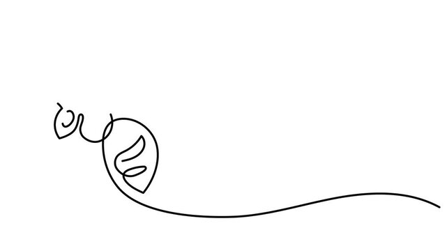 Self drawing animation of one continuous line draw bee insect. Animated single line wasp logo, Animated self drawing of one continuous line draw elegant bee for company logo identity. Organic honey