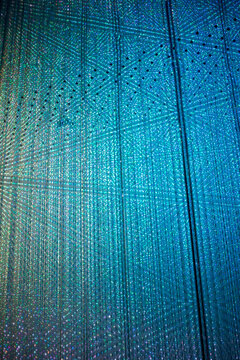 Shimmering Blue LED Light Installation Immersive Abstract Background