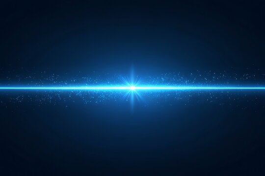 Blue flash on a black background. Flying magical blue dus