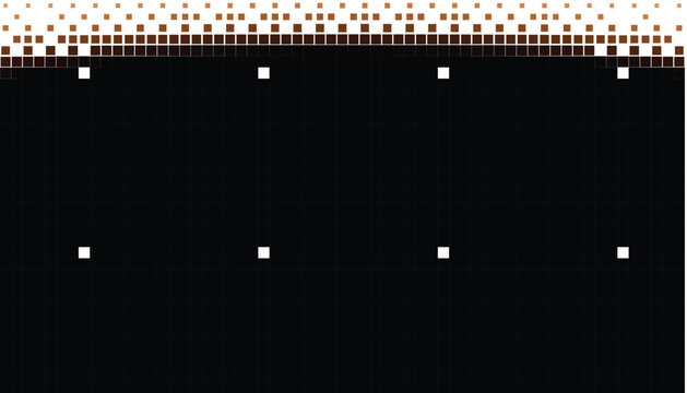 Abstract background with dark brown and black square pixels, gradient mosaic pattern, modern geometric design for dark theme
