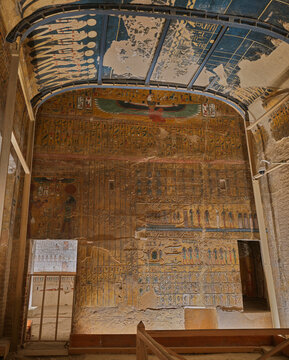KV17 of the Valley of the Kings featuring the richly detailed tomb of Seti I
