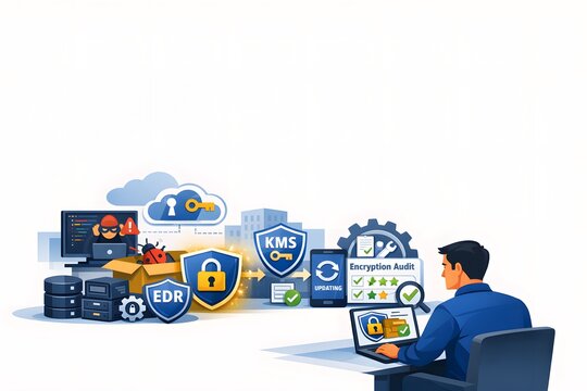 Unencrypted Data at Rest Risk &ndash; Secure Storage with KMS Encryption Infographic