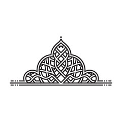 Fototapeta premium Abstract oriental ornate design element with intricate geometric lines.