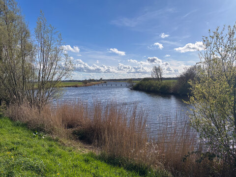 Peaceful landscape with the River Eem near the villages of Baarn and Soest.