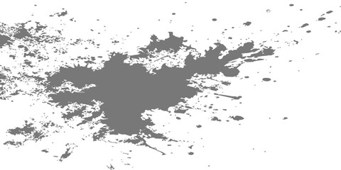Fototapeta premium A grunge black ink splat illustration featuring a textured paint splash and liquid splatter pattern on a dirty paper border design
