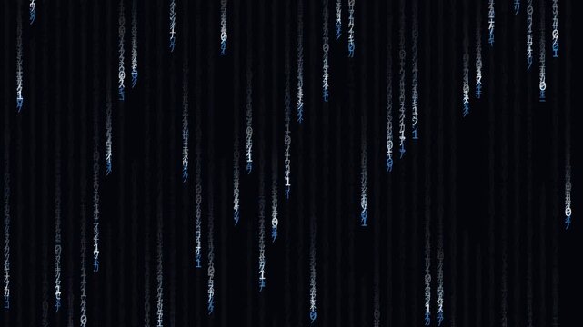 Digital rain code falling lines futuristic matrix background