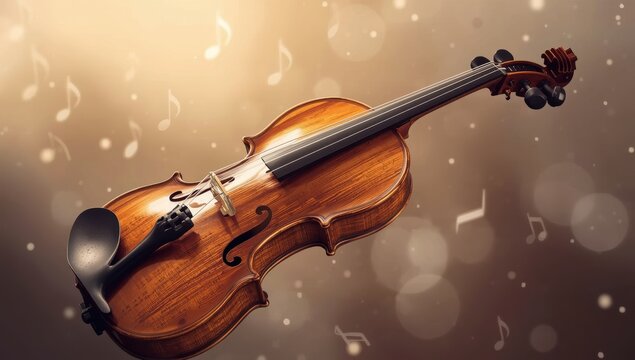 Antique handcrafted violin for solo and orchestral music.