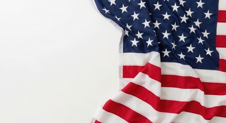 Obraz premium American flag detail stars and stripes with white space