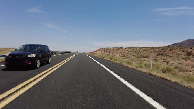 Driving Plate Grand Canyon East Rim Desert View Dr Eastbound Multicam Set 14 Front View LIttle Colorado River Gorge Arizona USA