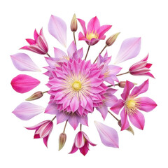 Obraz premium A vibrant close-up of a blooming pink protea flower with delicate petals.