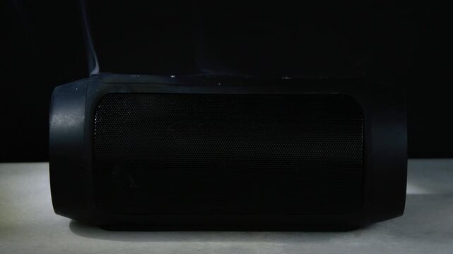 Electronic speaker emits smoke after overheating creating dangerous situation