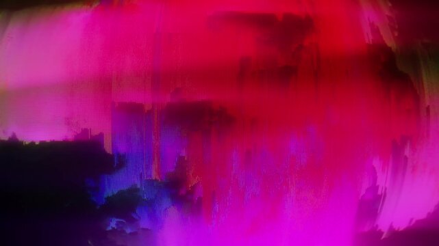 Abstract Cyber Neon Glitch Sphere Deformation - Digital Distortion Overlay