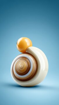 Artistic snail sculpture with bright colors