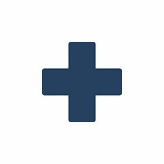 Obraz premium A navy blue plus sign, the universal symbol of addition and positivity. A simple design, yet with powerful meanings