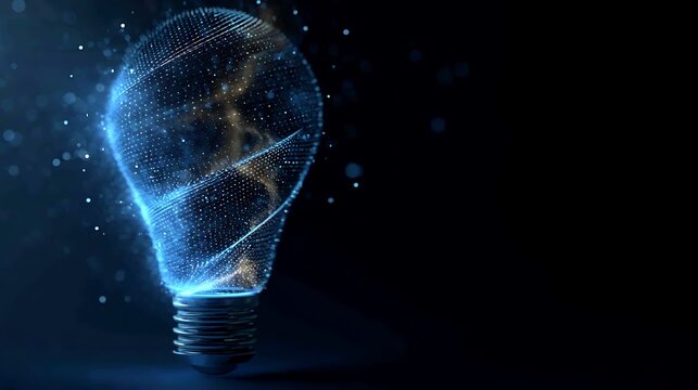 Glowing lightbulb, representing innovation and ideas 