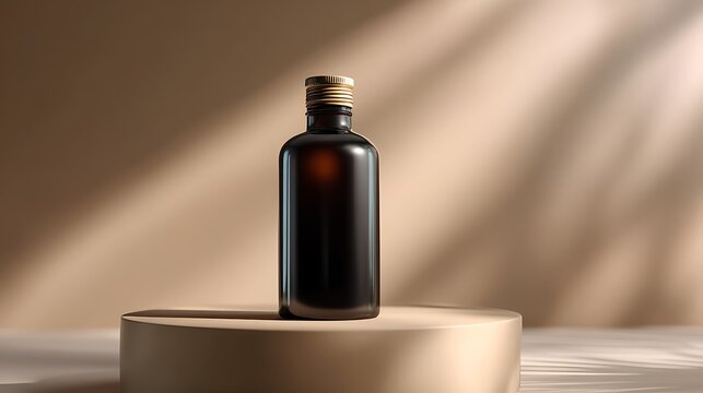 A captivating shot of a bottle with a light-filled ambiance 