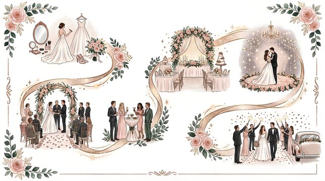 Wedding Day Timeline Schedule Event Planning Bridal