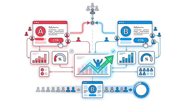 A/B Testing Conversion Optimization Concept