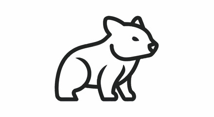 Cute Cartoon Polar Bear Cub Profile. © berkah