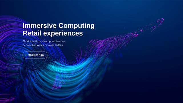 Background wave ai and data abstract blue with network digital tech. Intelligence 3d technology and ripple flow concept with sustainable voice line. Neon bg medical and light dot artificial.