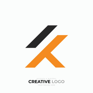Letter FT Modern Minimal Monogram Logo