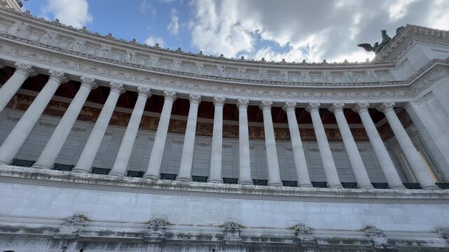 Top part of the Monument to Victor Emmanuel II in Rome, Italy
