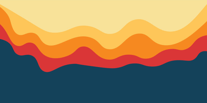 red and orange wave. Abstract paper cut. Abstract colorful waves. Wavy banners. Color geometric form. Wave paper cut. Map line of topography. Map mockup infographics. Eps2 Vector illustration