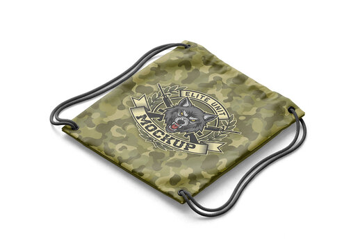 Drawstring Backpack Mockup