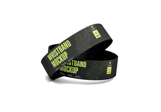 Paper Wristband Mockup