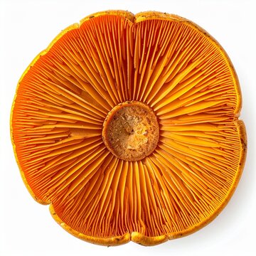 Lactarius deliciosus edible, saffron milkcap, isolated 