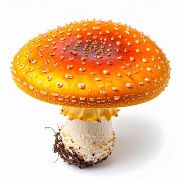 Amanita caesarea mushroom .Caesar&rsquo;s mushroom, closeup 