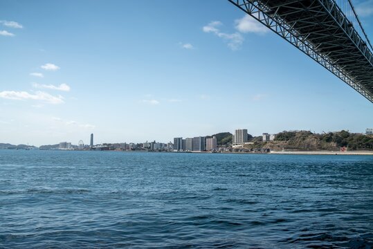 Wide Water View Across The Kanmon Strait