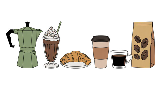 Various colorful glass bottles with caps and spray tops arranged together isolated on transparent background