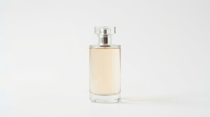 Naklejka premium Elegant perfume bottle mockup on clean white background